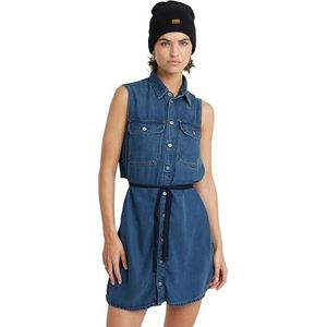 G-Star RAW Soft Cargo Dress wmn, blauw (Faded Whirlpool D24872-d548-g645), XXL