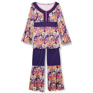 Amscan 9907003 Hippie Chick kostuum voor volwassenen, maat 16-18, vrouwen, roze