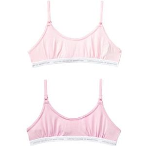 United Colors of Benetton Set van 2 beha's 3MC10R1IN ondergoed, roze 905, XL meisjes, roze 905, XL