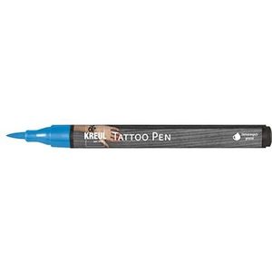 KREUL Blauwe Tattoo Stift - Tattoo pen voor creatief schilderen en decoreren van niet-vettige huid – voor strand, feest, carnaval en kinderen verjaardag