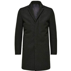 SELECTED HOMME Slhbrove Wool Coat B Noos Herenmantel, dark green, L