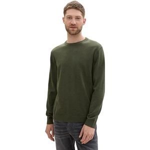 TOM TAILOR heren trui, 36230 - Roin Green Melange, XXL