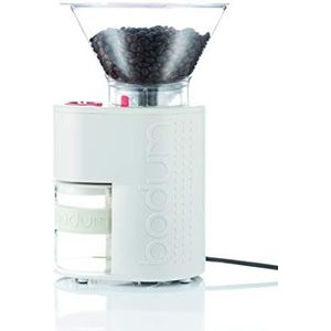 BODUM - 10903-913EURO-3 - Bistro - Elektrische koffiemolen, roestvrijstalen slijpschijf - 160 W - wit
