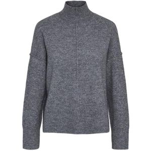 Trui - BALIS - Geribbelde Kraag - Mélange - Gerecycled Materiaal - Losse Pasvorm