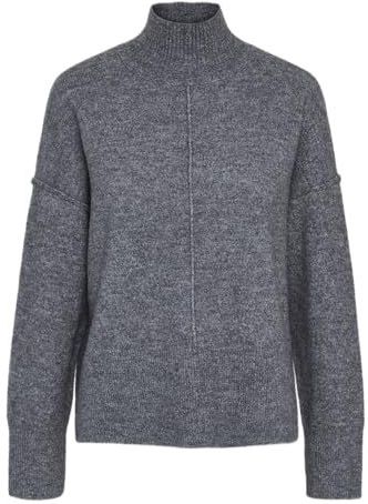 Trui - BALIS - Geribbelde Kraag - Mélange - Gerecycled Materiaal - Losse Pasvorm