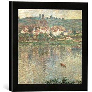 Ingelijste afbeelding van Claude Monet Vetheuil, 1901"", kunstdruk in hoogwaardige handgemaakte fotolijst, 30 x 30 cm, mat zwart