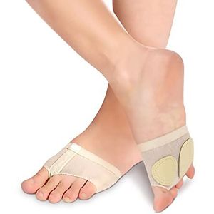 Dansvoetslippers, Danspoten Voetondergoed Danskleding, Halve Zool Voorvoet Buikvoetstrings Lyrische Schoenen Sokken, 1 Paar Antislip Teenondergoed voor Jazzballet Moderne Hedendaagse Danskleding(XL)