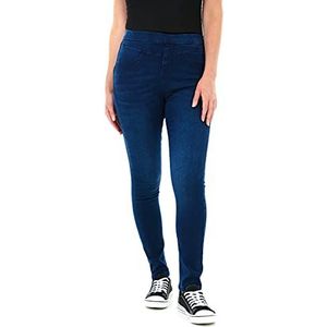 M17 Vrouwen Dames Denim Jeans Jeggings Sculpt Pull Op Skinny Fit Casual Katoenen Broek Met Zakken, Blauw, 46 NL