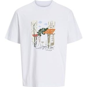 Jack & Jones Jormanchester Sketch Tee Ss Crew N Jnr, wit (bright white), 164