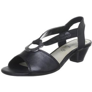 Jana Fashion damessandalen, Black Schwarz Zwart 001, 39.5 EU