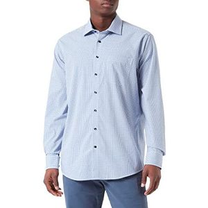 Seidensticker Men's Regular Fit shirt met lange mouwen, donkerblauw, 39, donkerblauw, 39