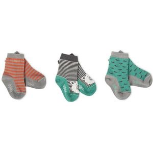 Sigikid Baby-jongens set van 3 Polar Expedition klassieke sokken, blauw/grijs, 19/21, blauw/grijs, 19/21 EU