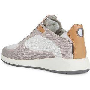 Geox U Aerantis A Sneakers voor heren, wit/LT Grey, 45 EU, Wit Lt Grey, 45 EU