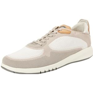 Geox U Aerantis A Sneakers voor heren, wit/LT Grey, 44 EU, Wit Lt Grey, 44 EU
