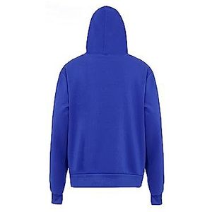 Bondry Gebreide hoodie voor heren, met ritssluiting, polyester, kobalt, maat M, kobalt, M
