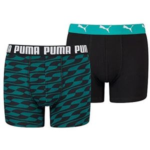 PUMA Boxers voor jongens, verpakking van 2 stuks, Green Combo, 122 cm