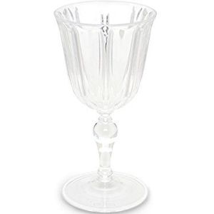 Excelsa Country Chic Wijnglas 25 cl, kunststof, transparant, 9,3 x 9,3 x 18,5 cm