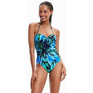 Desigual Dames Swim_Rainforest 5000 Bikini Set, Blauw, S, blauw, S