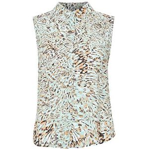 ICHI IHVERA TO5-20118708 Damesblouse, Eggshell Blue Aop (202004), 40