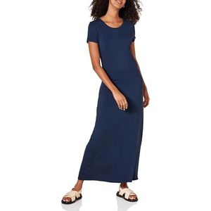 Amazon Essentials Maxi-jurk met korte mouwen voor dames, marineblauw, klein