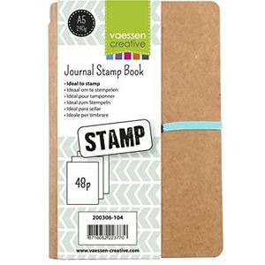 Vaessen Creative Stamp Journal, Art Notitieboek met 48 pagina's voor dagelijkse stempels of knutselprojecten, bruin