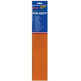 folia 822109-10 Crêpepapier, 10 lagen in felrood oranje, per laag ca. 50 x 250 cm, 32 g/m², zeer elastisch en dun papier, met een ongelijk en ruw oppervlak