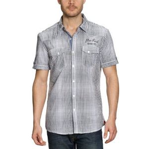 Edc By Esprit S35922 overhemd met korte mouwen voor heren - grijs - Small