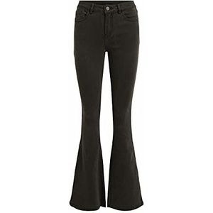 Vila Viekko Rw Flared Su Blk-Noos Jeans voor dames, zwart denim, S/30L