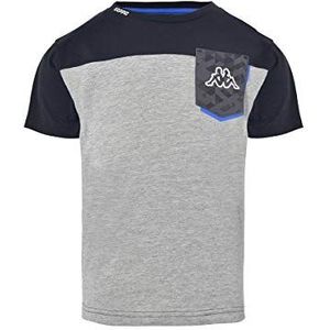 Kappa Jongens KLETO T-shirt met korte mouwen, grijs/zwart, 14Y