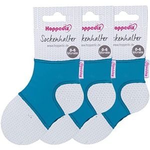 Hoppediz Unisex baby sokkenhouder (3 stuks), petrol, one size