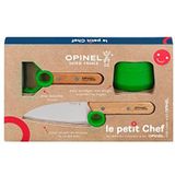 Opinel Le Petit Chef Kinderkeukensetje Groen - 3-delig - Koksmes, Vingerbeschermer en Dunschiller