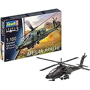 1:100 Revell 04985 AH-64A Apache Plastic Modelbouwpakket