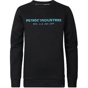 Petrol Industries Trui voor jongens, ronde hals, sweatshirt voor kinderen, Donkerzwart, 4 jaar