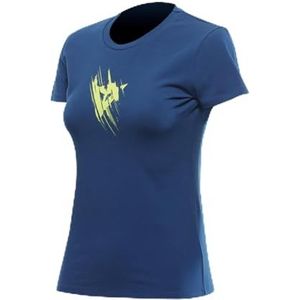 DAINESE - Tarmac T-shirt Wmn, casual katoenen T-shirt voor dames, Navy Peony, XXXL, Navy Peony, 3XL