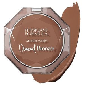Physicians Formula Mineral Wear Diamond Bronzer, Bronzing Poeder met Vitamine E, Minimaliseert het Uiterlijk van Poriën en Fijne Lijntjes, Poeder en Serum Hybride, Deep Bronze Gem