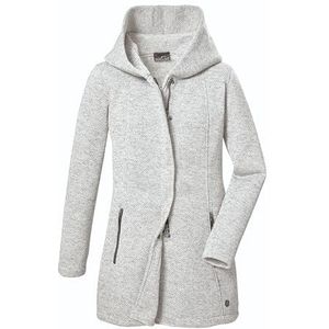 Gebreide Fleece Parka - Gemêleerde Look - Dames - Grote Capuchon - Praktische Ritszakken