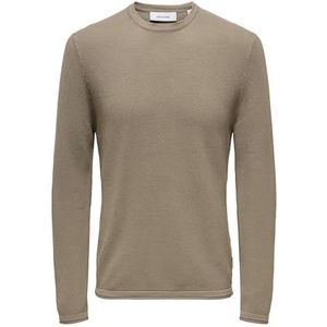 ONLY & SONS Gebreide trui voor heren, Desert Taupe, XXL