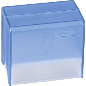 Brunnen 102058234 kaartenbak/indexbox (Styrolux, A8, gevuld met 100 gelinieerde indexkaarten en A-Z register) blauw
