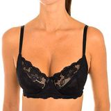 Bralette - Kanten - U-vormige Rugconstructie - Zwart - Polyester