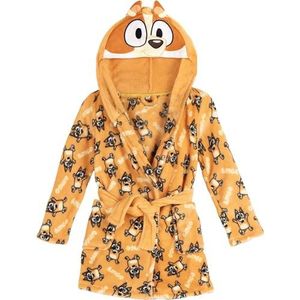 CERDÁ LIFE'S LITTLE MOMENTS Bluey Ochtendjas voor jongens en meisjes, met capuchon en riem, warm en comfortabel, van fleece, officieel design, Bluey, 5 Jaar