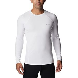 Columbia Heren middelzwaar, rekbaar shirt met lange mouwen, wit, XL, wit, XL