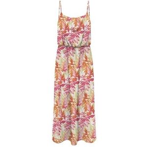 Kleed - Bloemenprint - Viscose - Mouwloos - Gedrapeerd