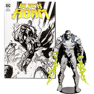 McFarlane DC Direct Actiefiguur Black Adam met Comic Black Adam Variant Line Art (GOLD LABEL), meerkleurig TM15894