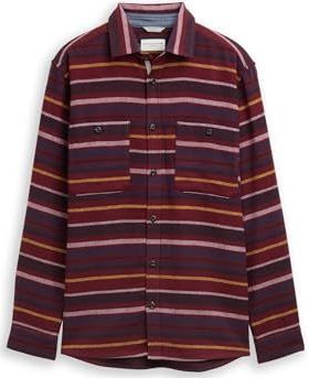 TOM TAILOR Overhemd  navy / geel / bourgogne / wit