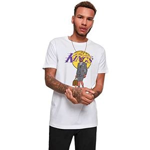 Mister Tee Heren T-shirt Welcome to LA Tee bovendeel met Lebron James print voor mannen over basketbal, wit, XXL