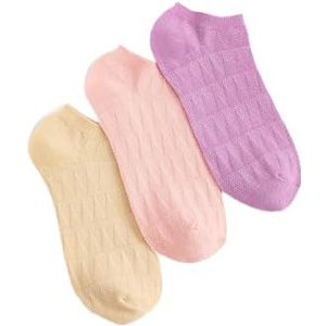 Koton Dames 3-Pack Bootie Sokken Set Tissued Geometrisch Geborduurd, Multicolor (Mix), One Size, MULTIKLEUR (MIX), Eén Maat