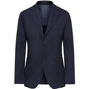 Hackett London Geborsteld Cott Check CC Herenjas, kostuumjack, blauw (Blue 551), 44 (Fabrikant Maat:44/Regular)