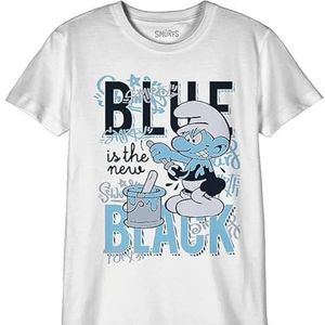 Les Schtroumpfs T-shirt voor jongens, Wit, 14 Jaren