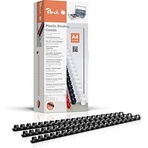 Peach Plastic binders A4-12mm - 95 vellen - 100 stuks - zwart - PB412-02