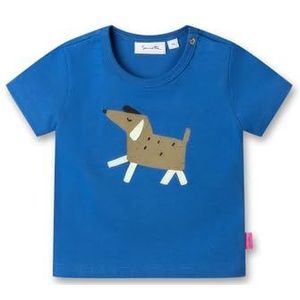 Sanetta Baby jongens shirt korte mouwen T-shirt 100% biologisch katoen, blue aqua, 86 cm